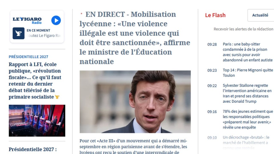 Francja. Demonstracje w obronie protestujących licealistów